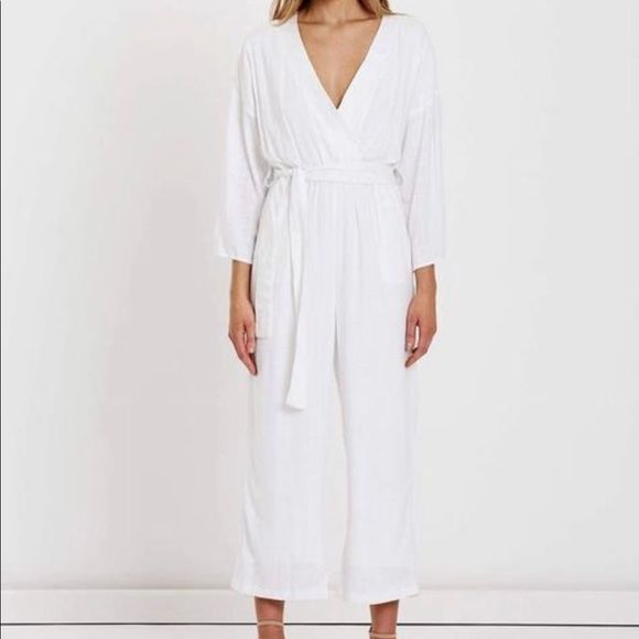 Charlie Holiday Pants - Charlie Holiday Fleur jumpsuit white new Small